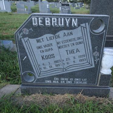 BRUYN Koos, de 1927-1997 &amp; Thea 1928-1993