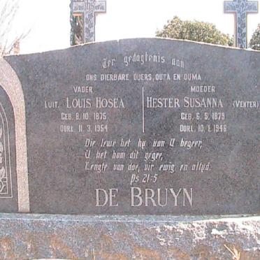 BRUYN Louis Hosea, de 1875-1954 &amp; Hester Susanna VENTER 1879-1946