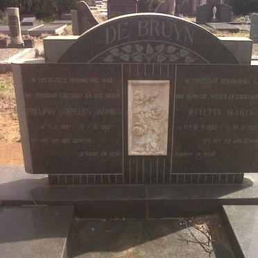 BRUYN Phillipus Cornelius Jacobus, de 1897-1963 &amp; Hyletta 1903-1991