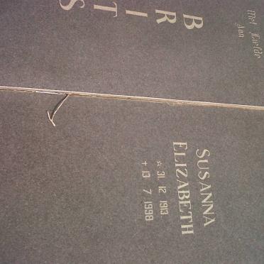 BRITS Jacobus Johannes 1911-1983 &amp; Susanna Elizabeth 1913-1998