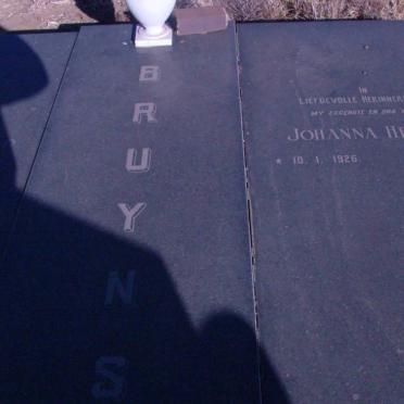 BRUYNS Jacobus Coenraad Rademeyer 1924-2005 &amp; Johanna Hendrina 1926-197?    
