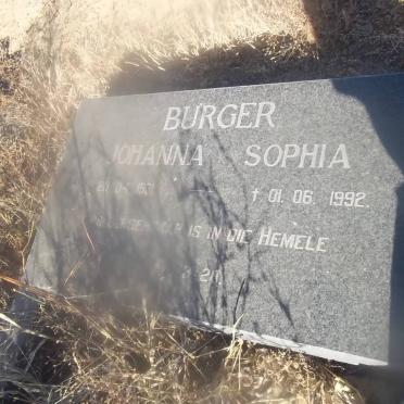 BURGER Johanna Sophia 1921-1992