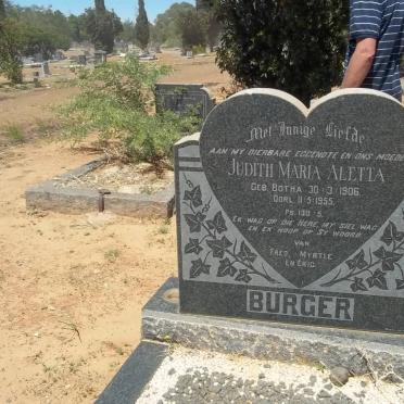BURGER Judith Maria Aletta nee BOTHA 1906-1955