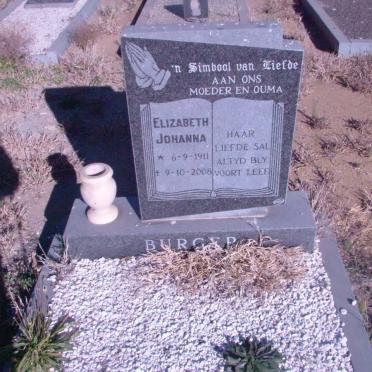 BURGER Elizabeth Johanna 1911-2008