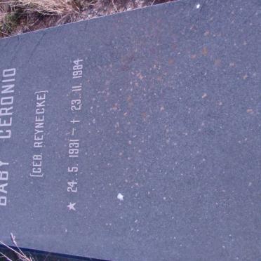 CERONIO Baby nee REYNECKE 1931-1984