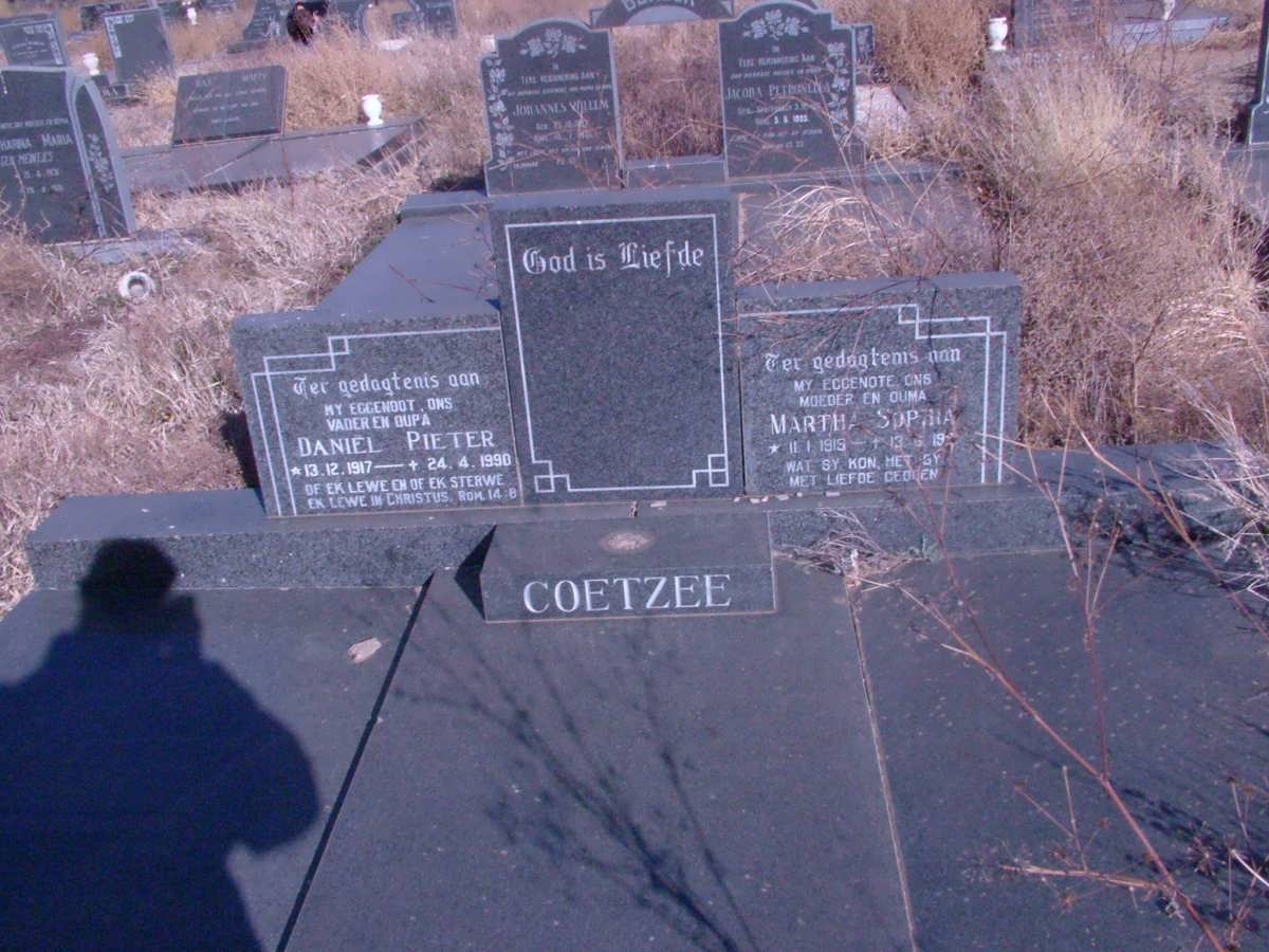 COETZEE Daniel Pieter 1917-1990 &amp; Martha Sophia 1915-??