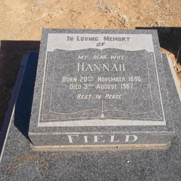 FIELD Hannah 1886-1967