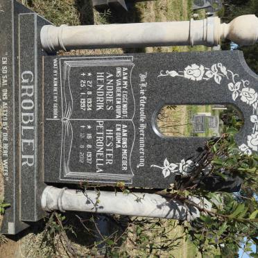 GROBLER Andries Hendrik 1934-1997 &amp; Hester Petronella 1937-2012