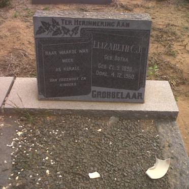 GROBBELAAR Elizabeth C.J. nee BOTHA 1898-1960