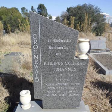 GROENEWALD Philipus Coenrad Johannes 1938-1979