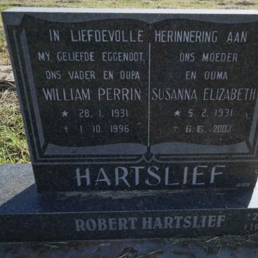 HARTSLIEF William Perrin 1931-1996 &amp; Susanna Elizabeth 1931-2003 :: HARTSLIEF Robert 1956-2006
