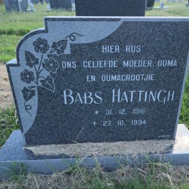 HATTINGH Babs 1916-1994