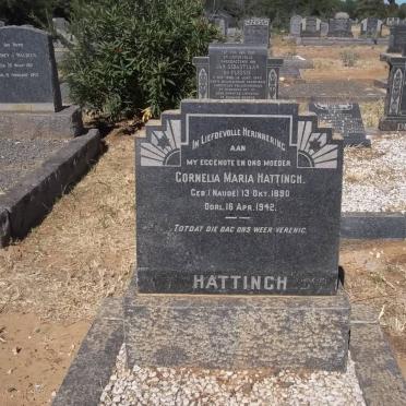 HATTINGH Cornelia Maria nee NAUDÉ 1890-1942