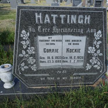HATTINGH Corrie 1933-1995 &amp; Koekie 1935-2020