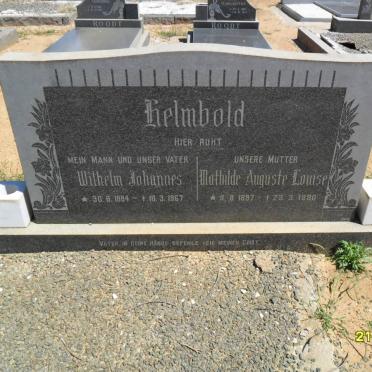HELMBOLD Wilhelm Johannes 1884-1967 &amp; Mathilde Auguste Louise 1897-1980