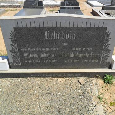 HELMBOLD Wilhelm Johannes 1884-1967 &amp; Mathilde Auguste Louise 1897-1980