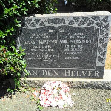 HEEVER Lucas Marthinus, van den 1891-1960 &amp; Anna Margaretha 1906-2001