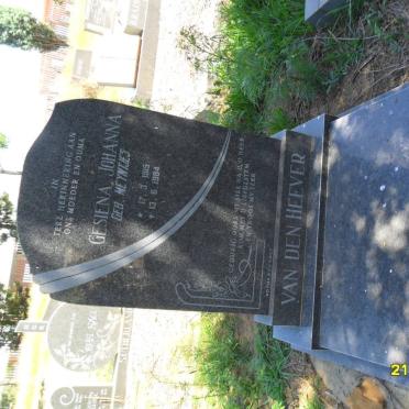 HEEVER Gesiena Johanna, van den nee MEYNTJES 1919-1984