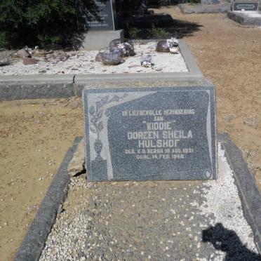 HULSHOF Doreen Sheila nee V.D. BERGH 1921-1948