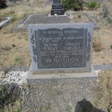 HUYSSTEEN Richard McKenzie, van 1894-1952 &amp; Johanna Christina HEYMANS 1899-1970