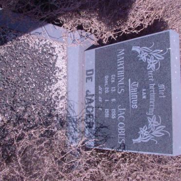 JAGER Marthinus Jacobus, de 1955-1981