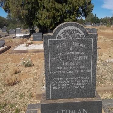 LEHMAN Peter 1873-1939 &amp; Annie 1875-1956