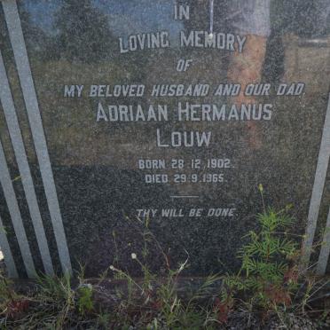 LOUW Adriaan Hermanus 1902-1965