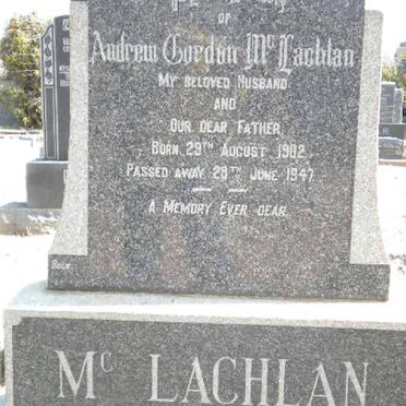 MCLACHLAN Andrew Gordon 1902-1947