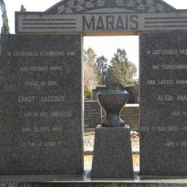 MARAIS Ernst Jacobus 1896-1969 &amp; Alida Magrieta RAS 1896-1959
