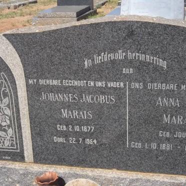 MARAIS Johannes Jacobus 1877-1954 &amp; Anna S.M. JOUBERT 1881-197?