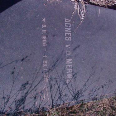 MERWE Agnes, v.d. 1906-1977
