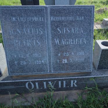 OLIVIER Ignatius Petrus 1913-1994 &amp; Susara Magrieta 1918-2008