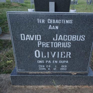 OLIVIER David Jacobus Pretorius 1931-1993