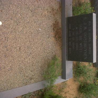 OOSTHUYSEN S.J.M. nee DE WET 1905-1960