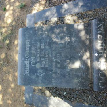 OOSTHUIZEN Jeanette Georgine nee NIEUWENHUYSEN 1896-1947