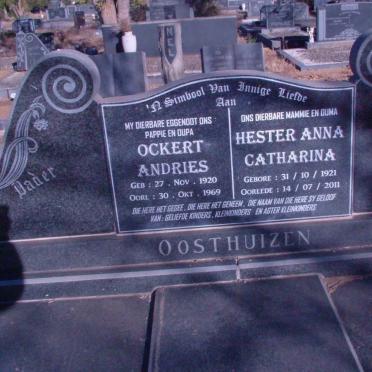 OOSTHUIZEN Ockert Andries 1920-1969 &amp; Hester Anna Catharina 1921-2011