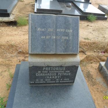 PRETORIUS Gerhardus Petrus 1888-1963