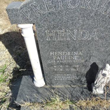 PRETORIUS Hendrina Pauline nee HAUPTFLEISCH 1935-1962