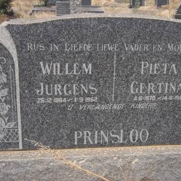 PRINSLOO Willem Jurgens 1864-1952 &amp; Pieta Gertina 1870-1953