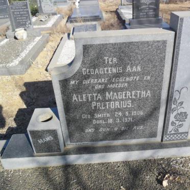 PRETORIUS Aletta Mageretha nee SMITH 1906-1971