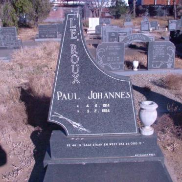 ROUX Paul Johannes, le 1914-1984