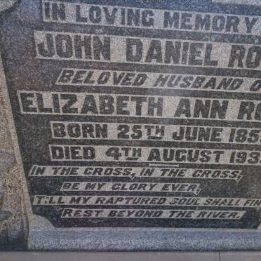 ROWE John Daniel 1859-1935
