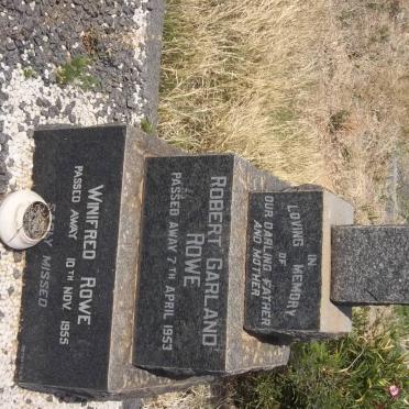 ROWE Robert Garland -1953 &amp; Winifred -1955