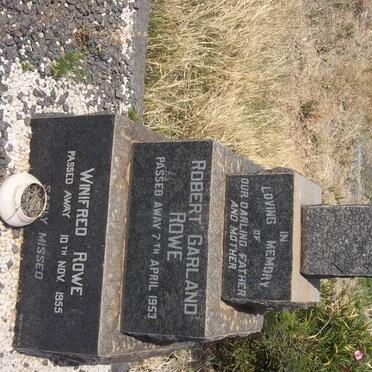 ROWE Robert Garland -1953 &amp; Winifred -1955