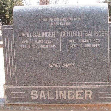 SALINGER David 1865-1945 &amp; Gertrud 1870-1947