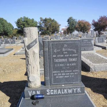 SCHALKWYK Theodorus Erenst, van 1947-1970