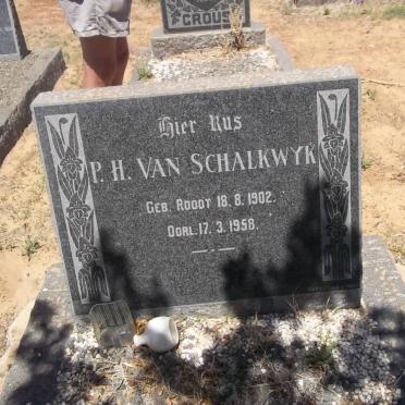 SCHALKWYK P.H., van nee ROODT 1902-1958