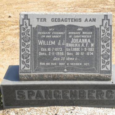 SPANGENBERG Willem J.J. 1873-1956 &amp; Johanna Hendrika A.F.M. LUBBE 1883-1974
