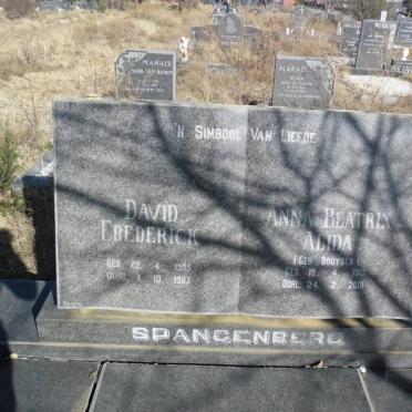 SPANGENBERG David Frederick 1905-1967 &amp; Anna Beatrix Alida BOOYSEN 1919-2001