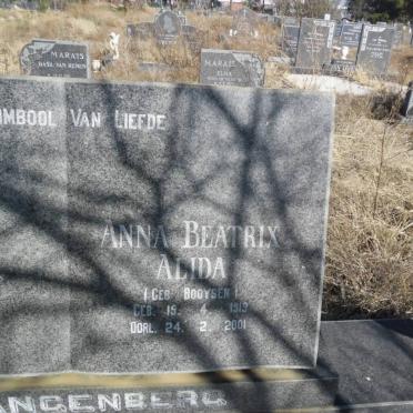 SPANGENBERG David Frederick 1905-1967 &amp; Anna Beatrix Alida BOOYSEN 1919-2001     